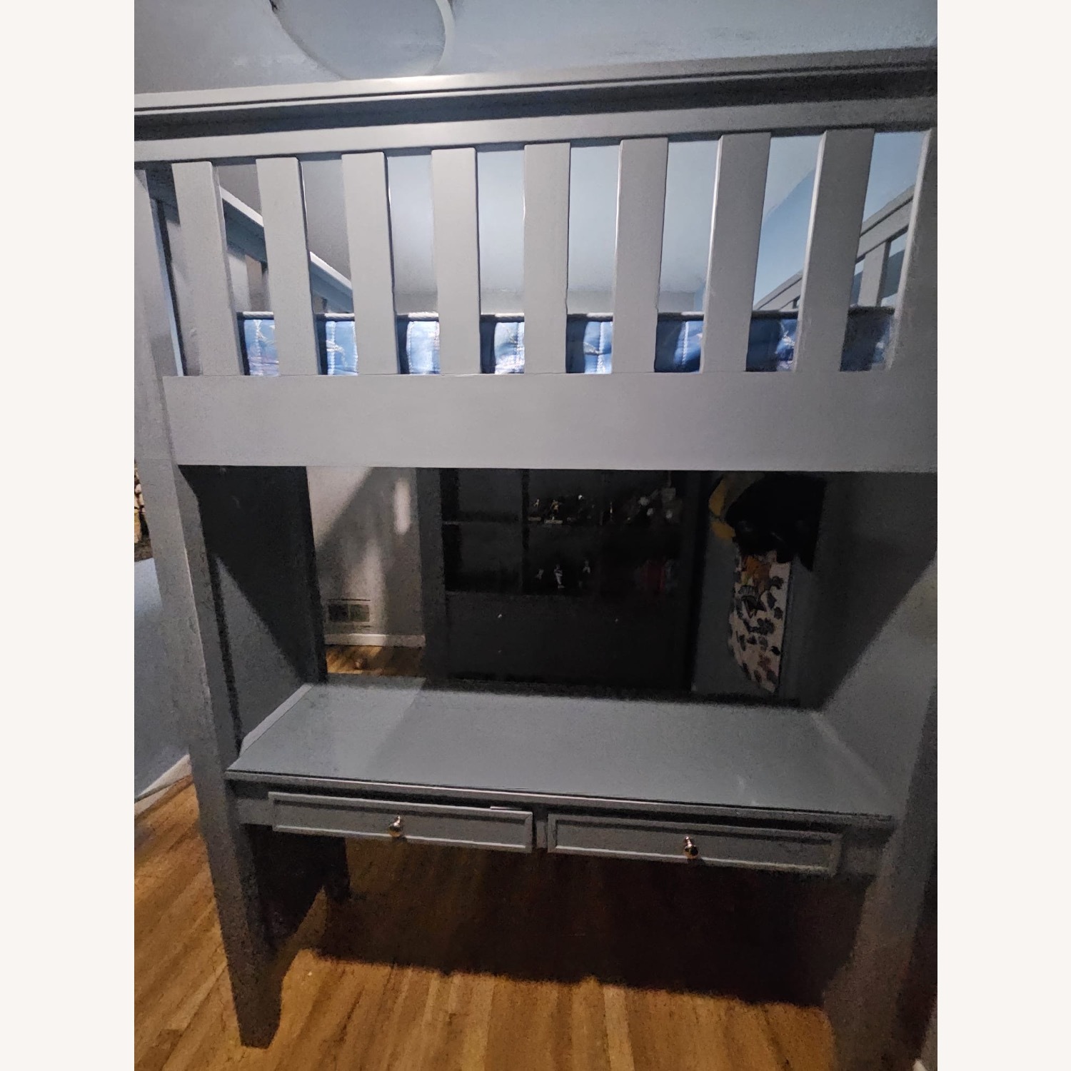 Pottery Barn Teen Elliot Light Gray Wood Bunk Bed - image-2