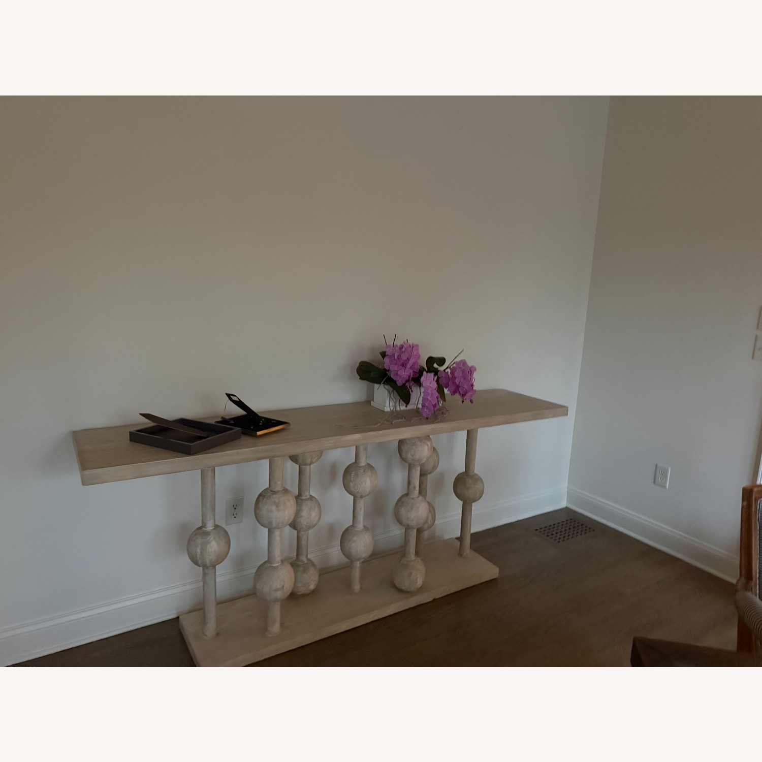 Reclaimed Wood Console Table with Modern Accents - image-5