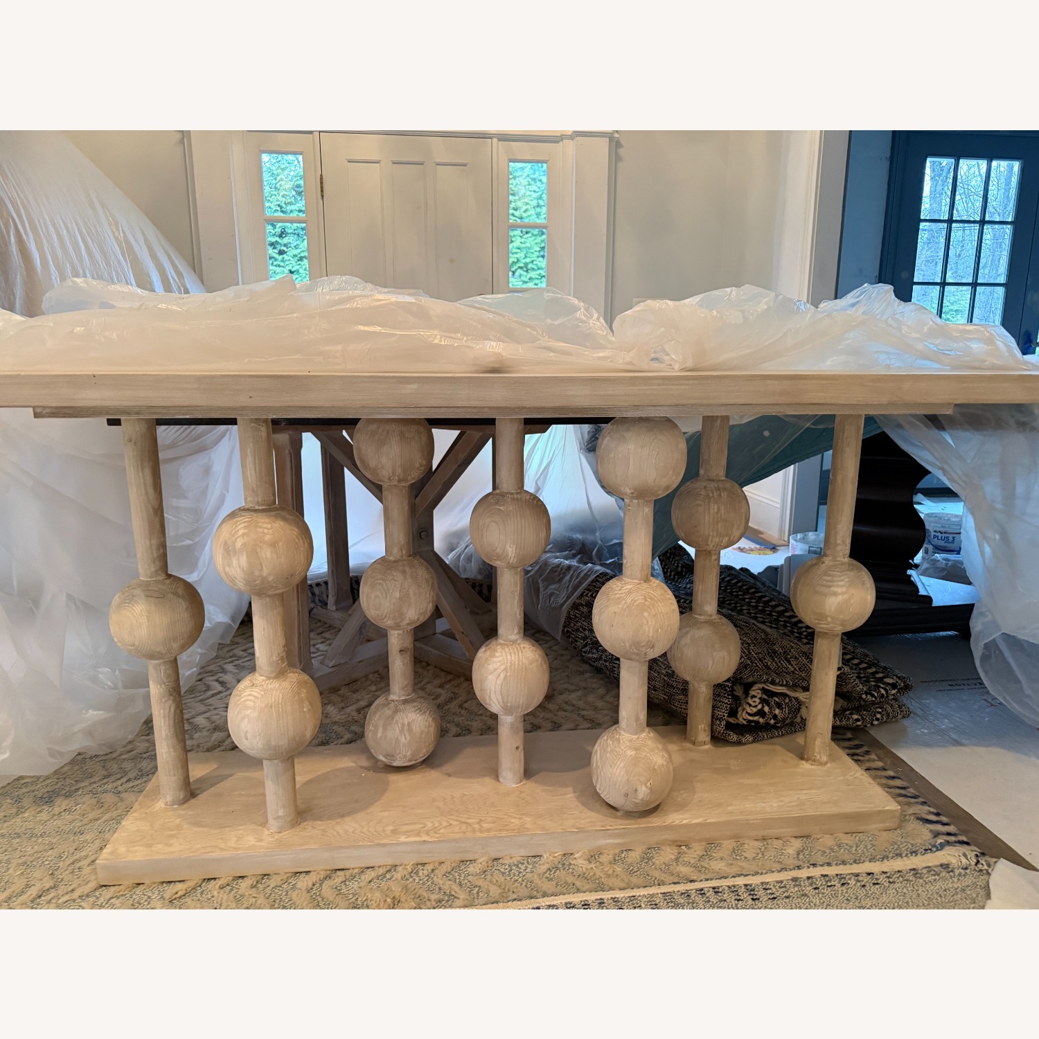 Reclaimed Wood Console Table with Modern Accents - image-1