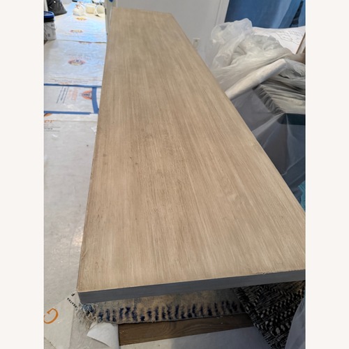 Used Reclaimed Wood Console Table with Modern Accents for sale on AptDeco