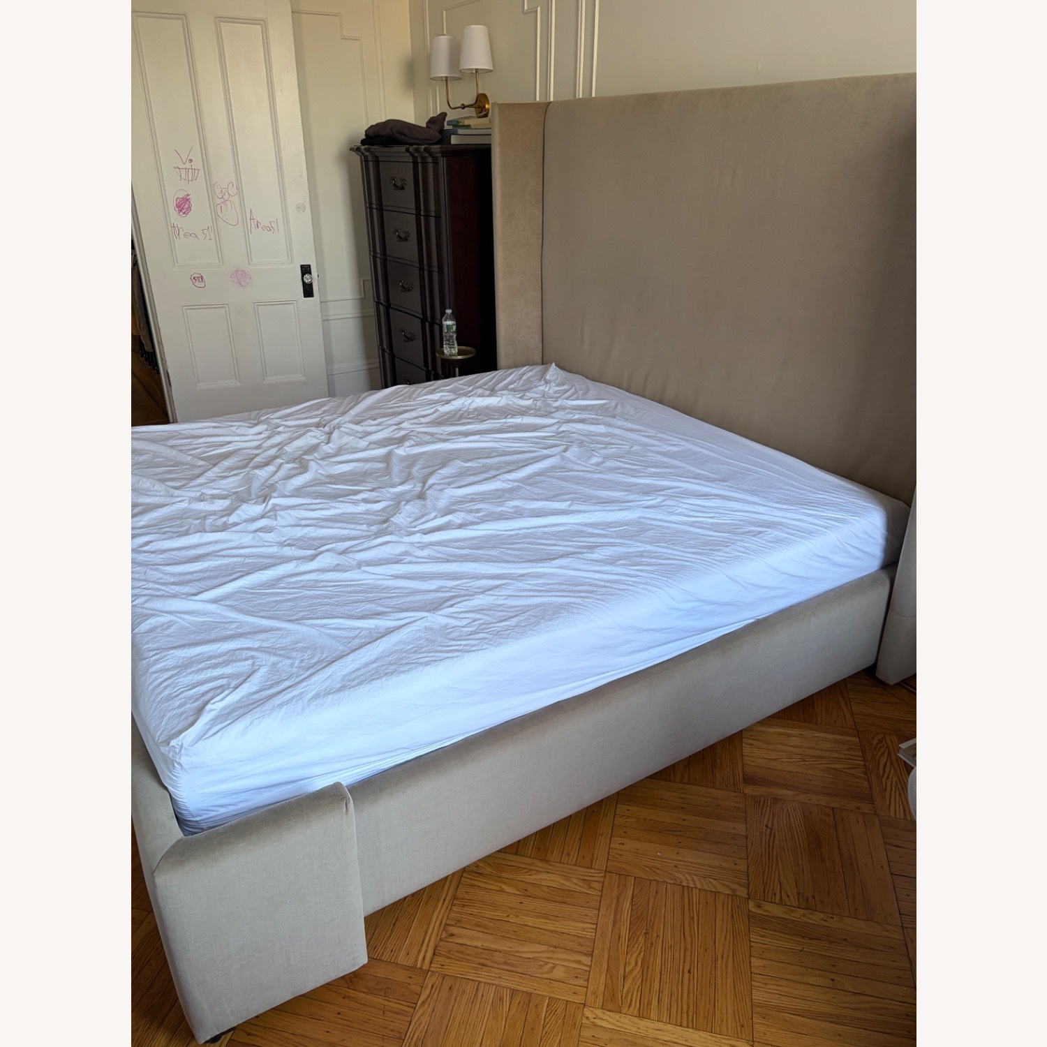 Arhaus Wyller Light Brown Fabric King Bed - image-3