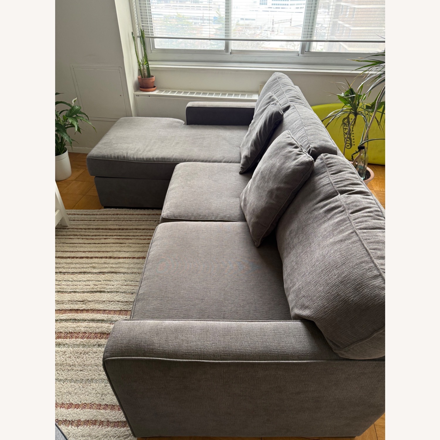 Macy's Radley Dark Gray Fabric 3+ Piece Sectional - image-2