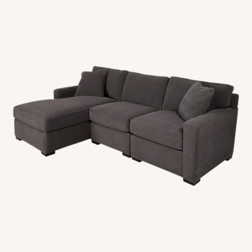 Used Macy's Radley Dark Gray Fabric 3+ Piece Sectional for sale on AptDeco