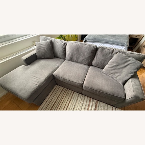 Used Macy's Radley Dark Gray Fabric 3+ Piece Sectional for sale on AptDeco