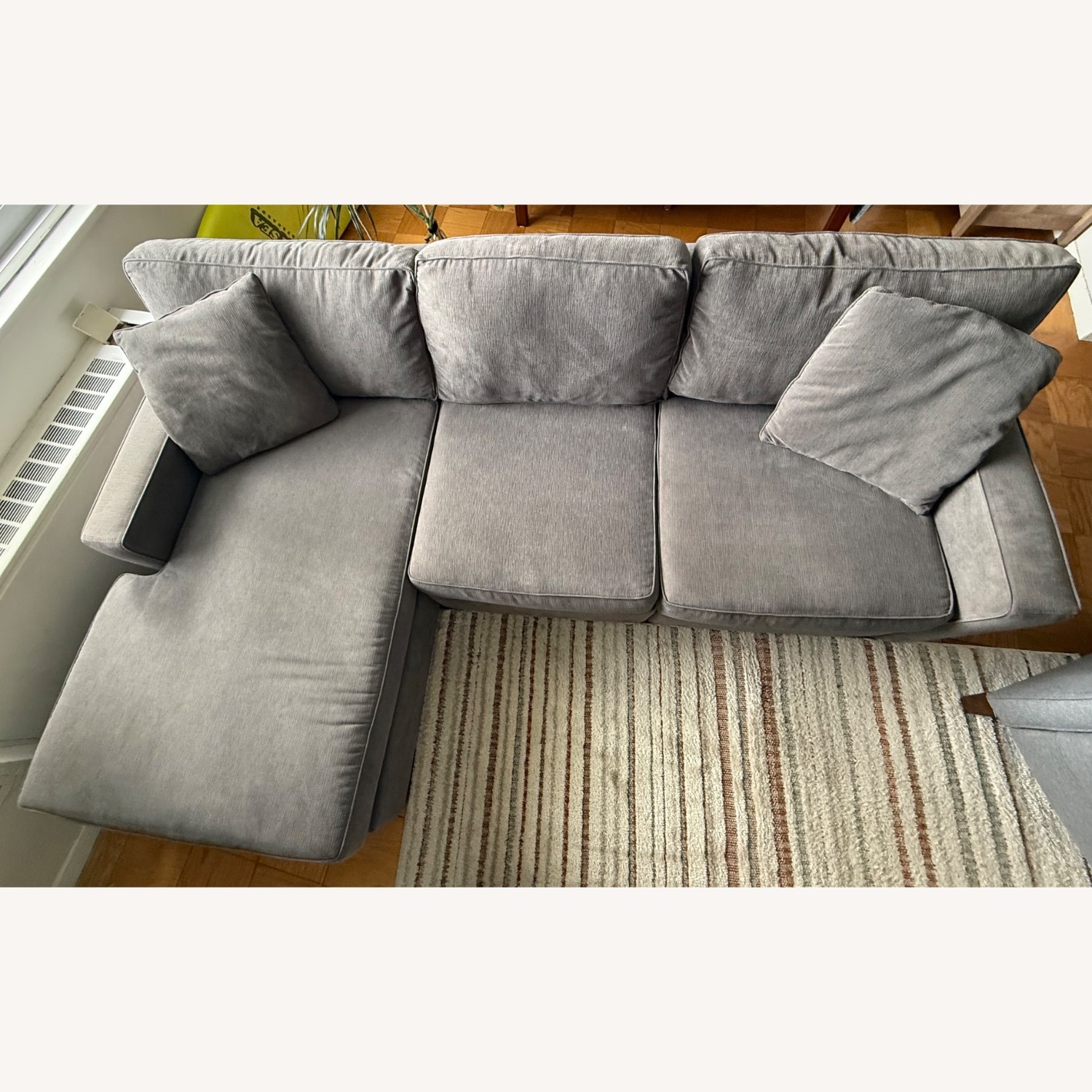 Macy's Radley Dark Gray Fabric 3+ Piece Sectional - image-3