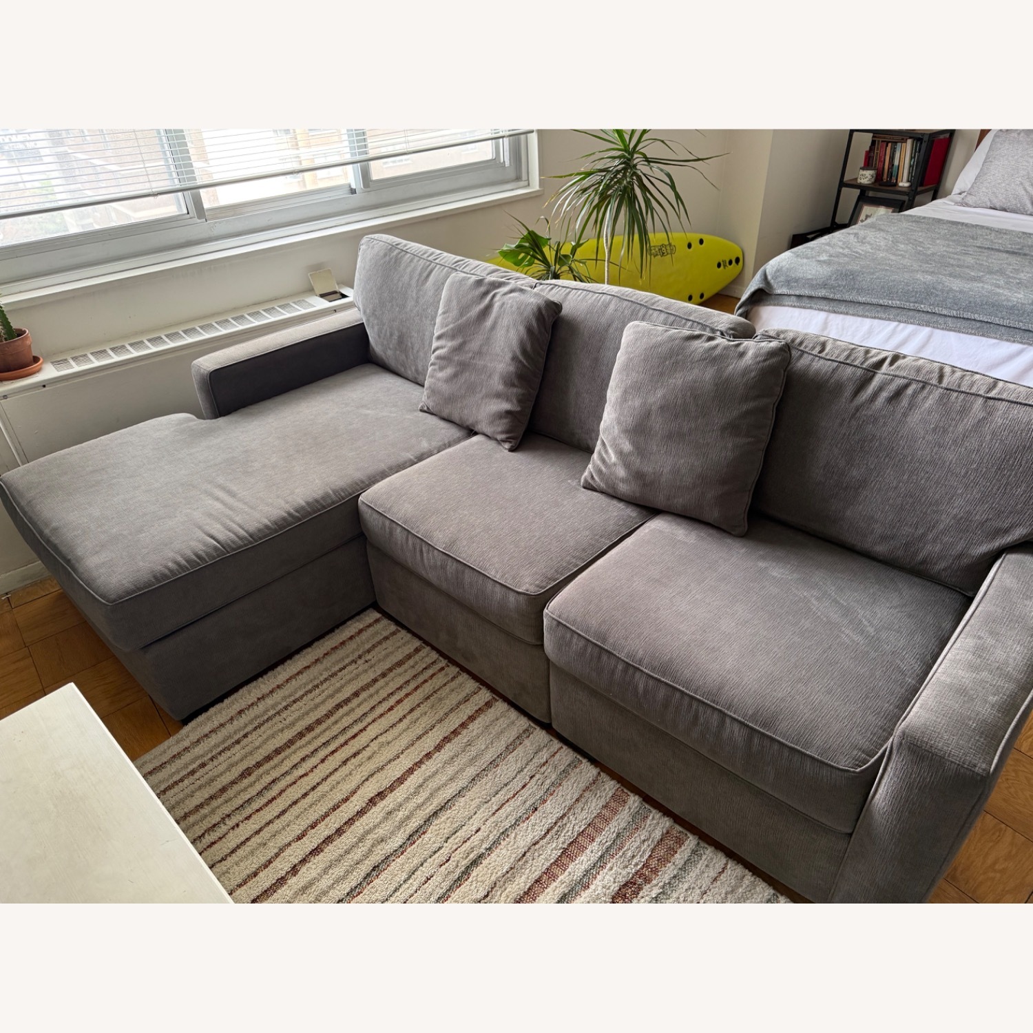 Macy's Radley Dark Gray Fabric 3+ Piece Sectional - image-4