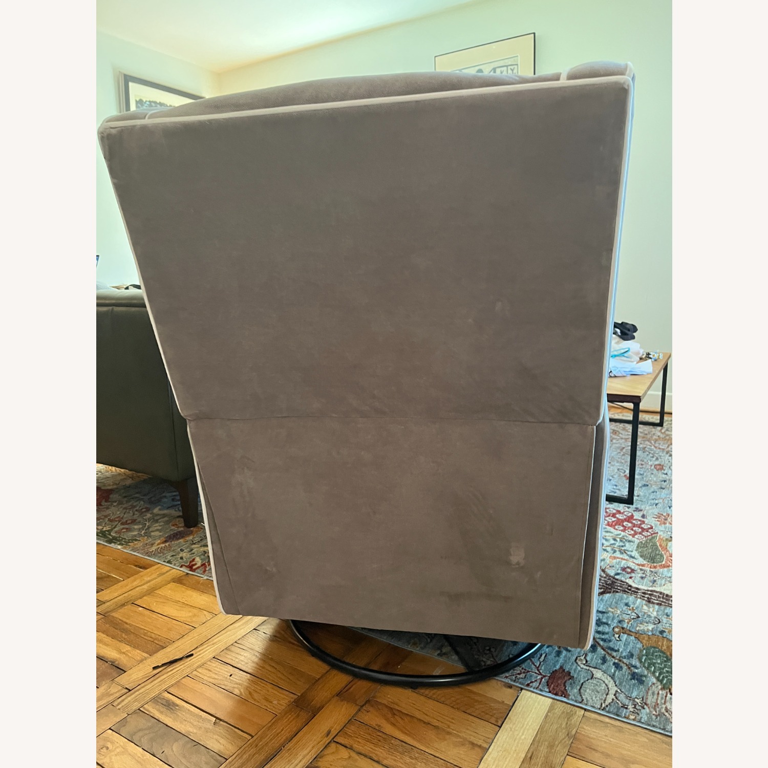 Baby Relax Dark Gray Fabric Nursing Chair - image-4