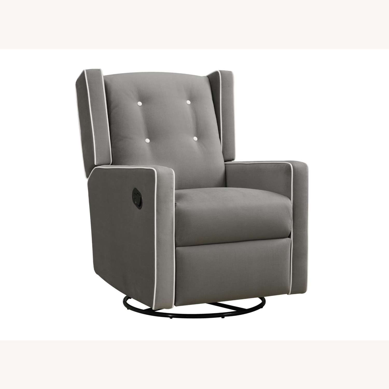 Baby Relax Dark Gray Fabric Nursing Chair - image-1