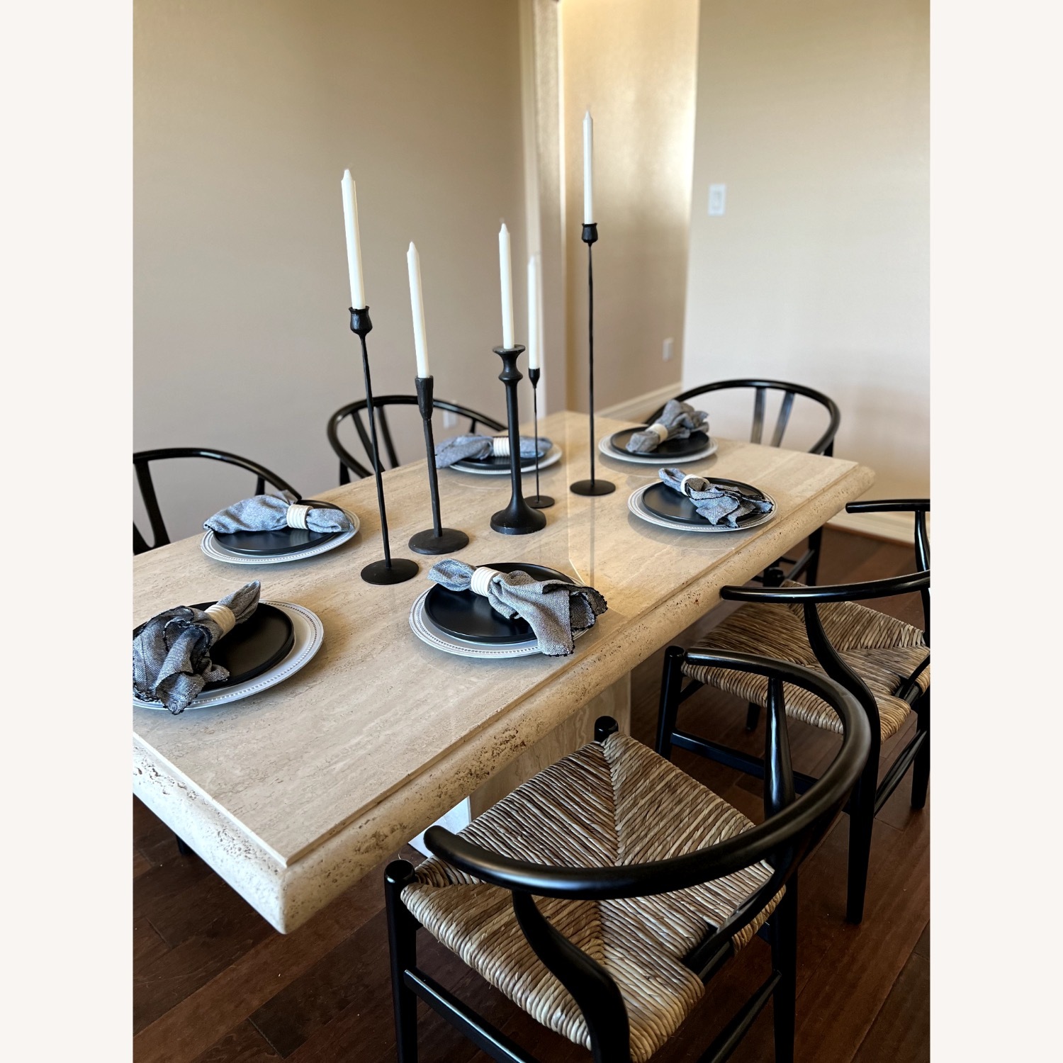 Vintage/Antique Natural Stone Dining Table - image-3