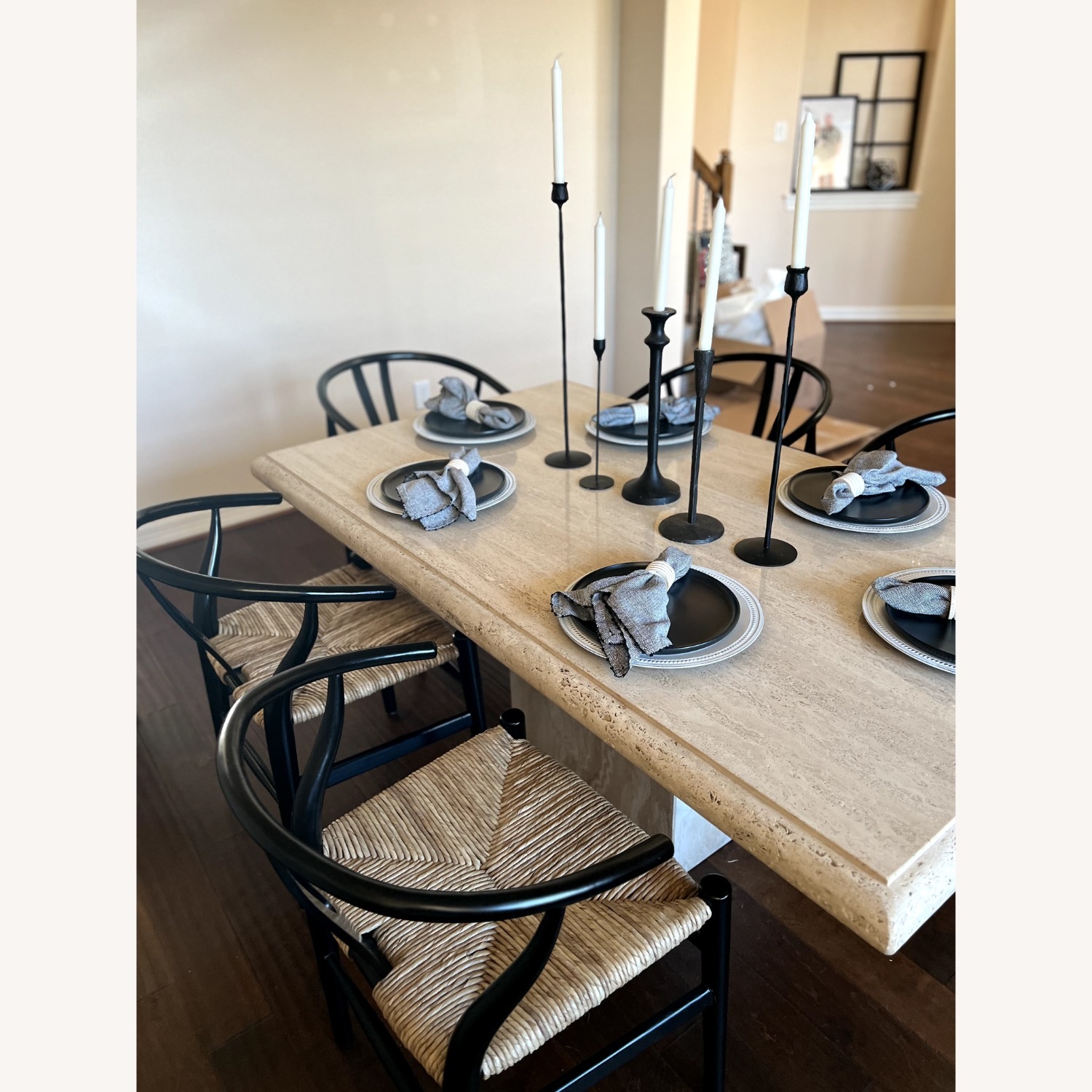 Vintage/Antique Natural Stone Dining Table - image-4