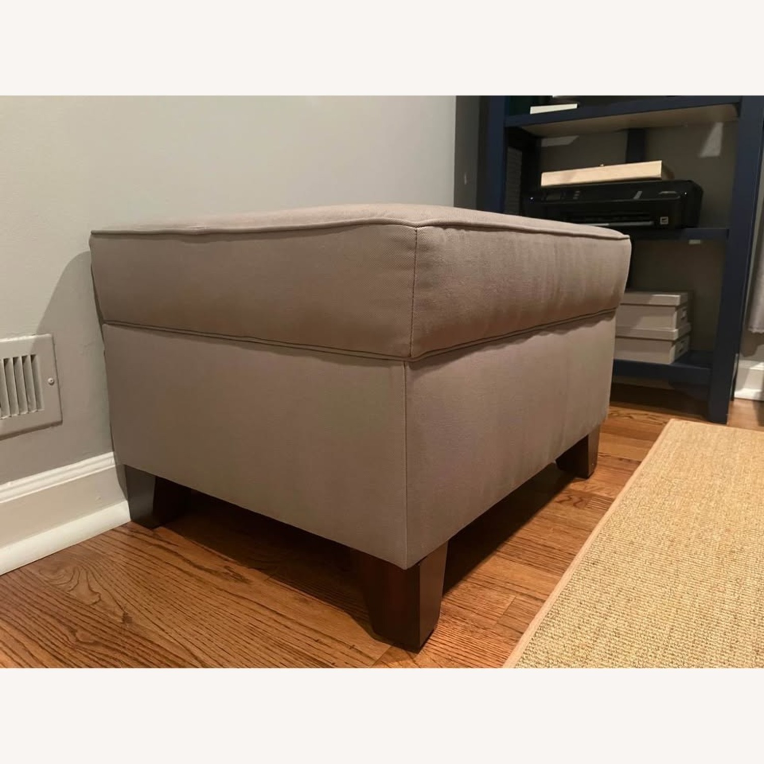 Pottery Barn Storage Ottoman Gray Fabric - image-4