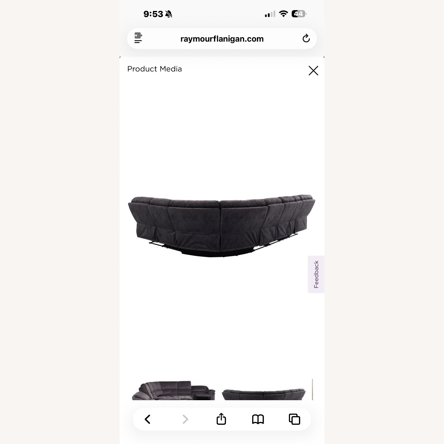 Raymour & Flanigan Portman 4 Piece Sectional  - image-7