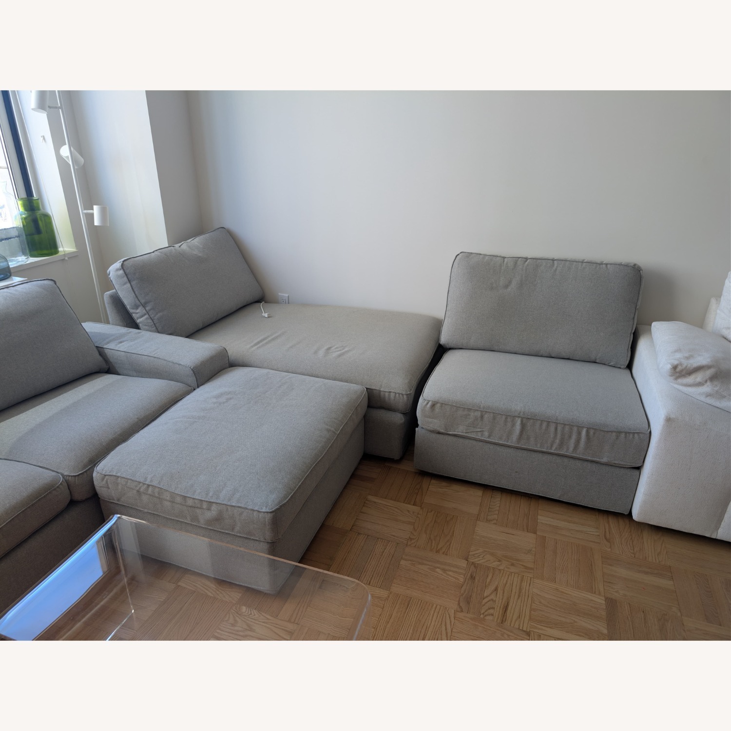 IKEA KIVIK Light Gray Chaise Lounge - image-2