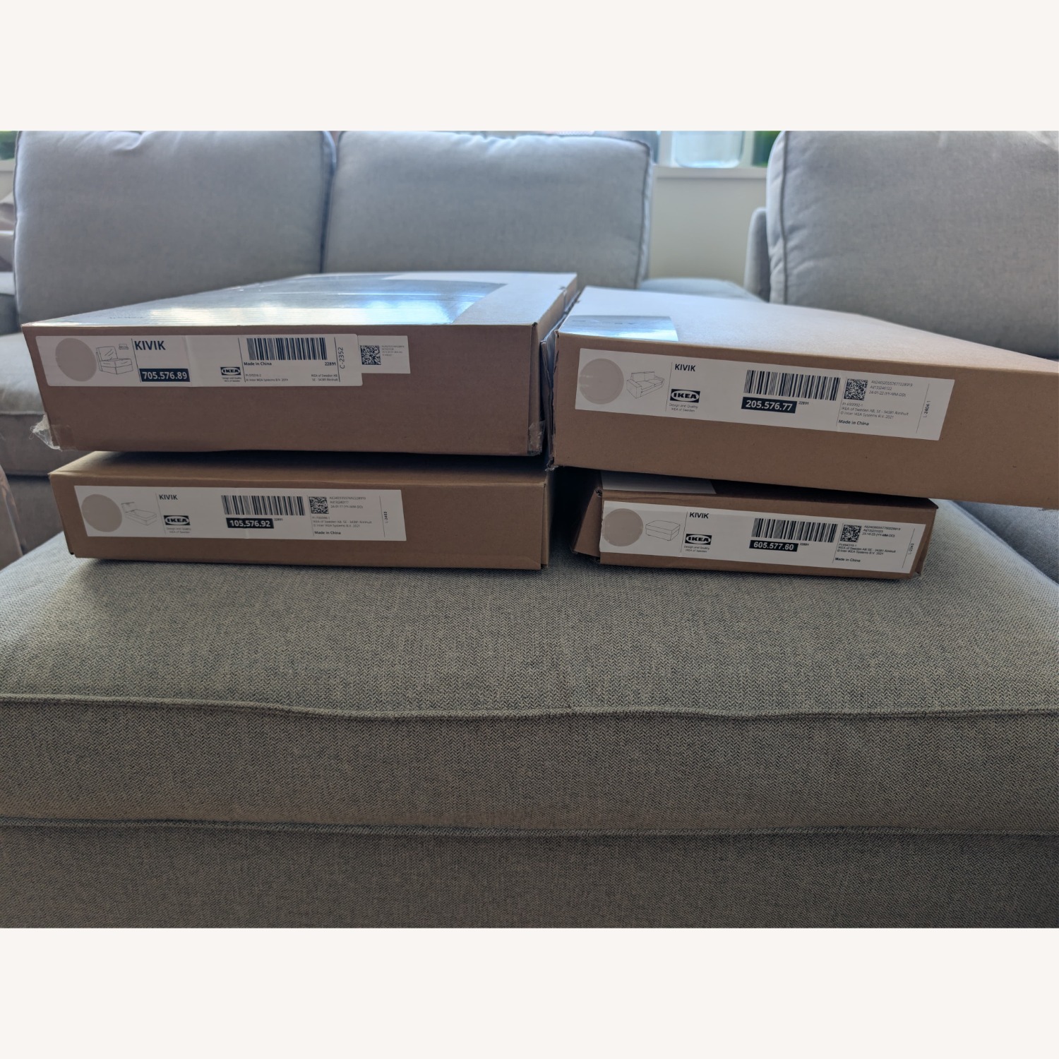 IKEA KIVIK Light Gray Chaise Lounge - image-3