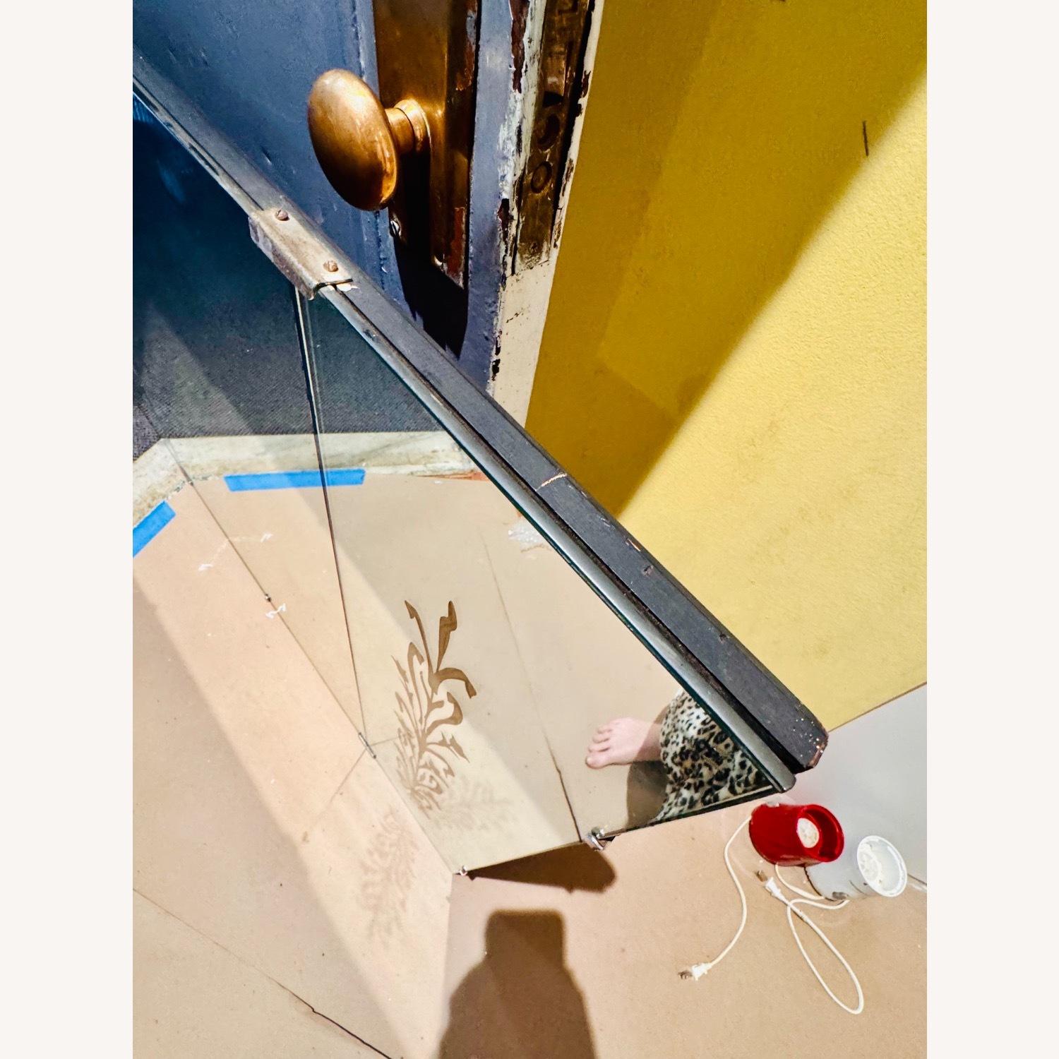 Large Vintage/Antique Etched Wall Mirror - image-21