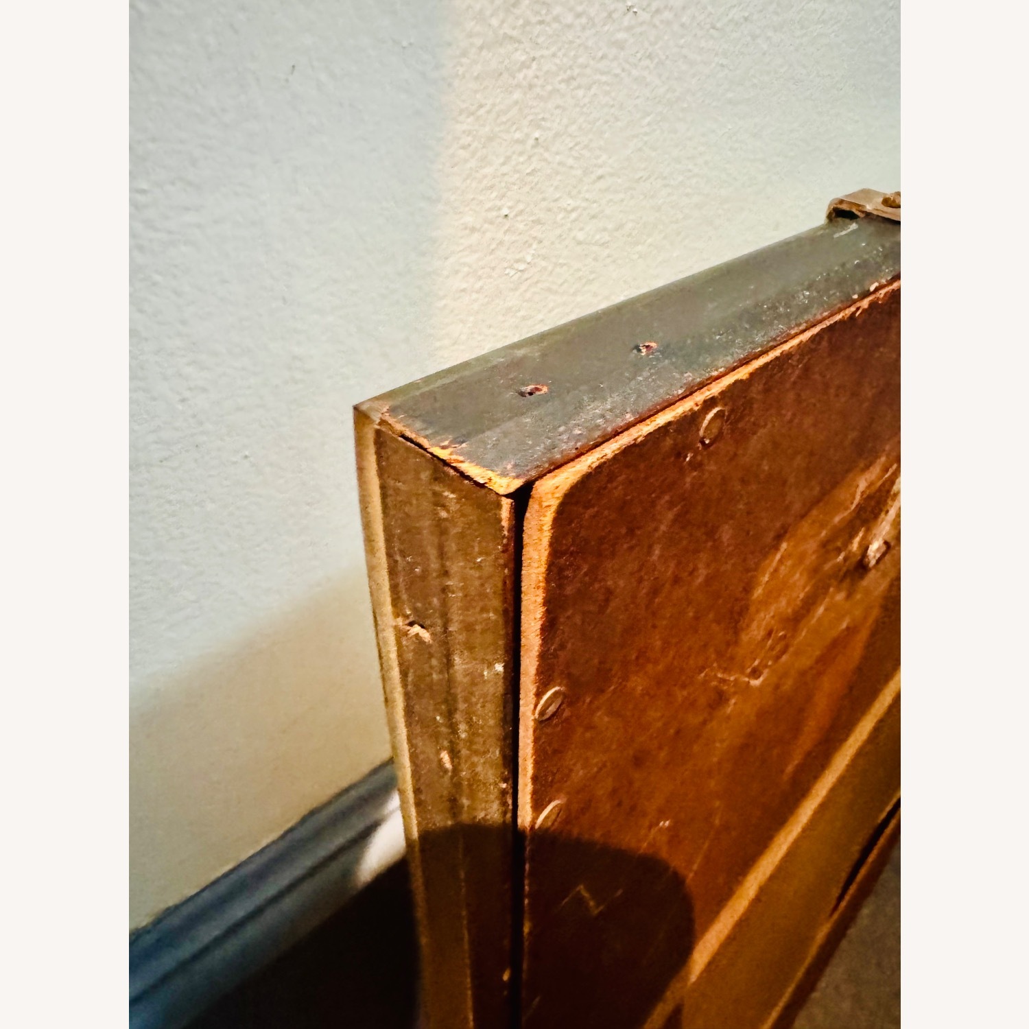 Large Vintage/Antique Etched Wall Mirror - image-8