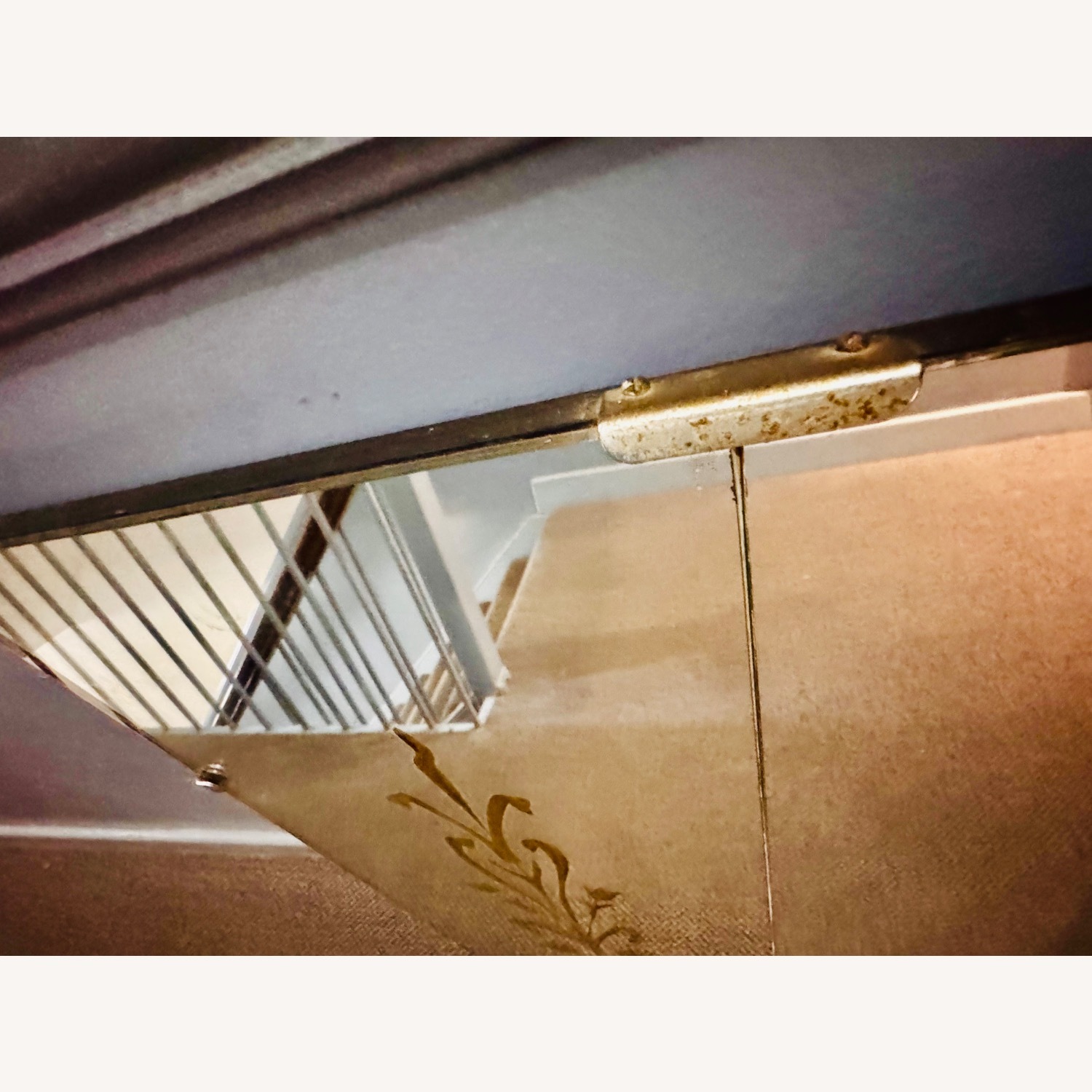 Large Vintage/Antique Etched Wall Mirror - image-4