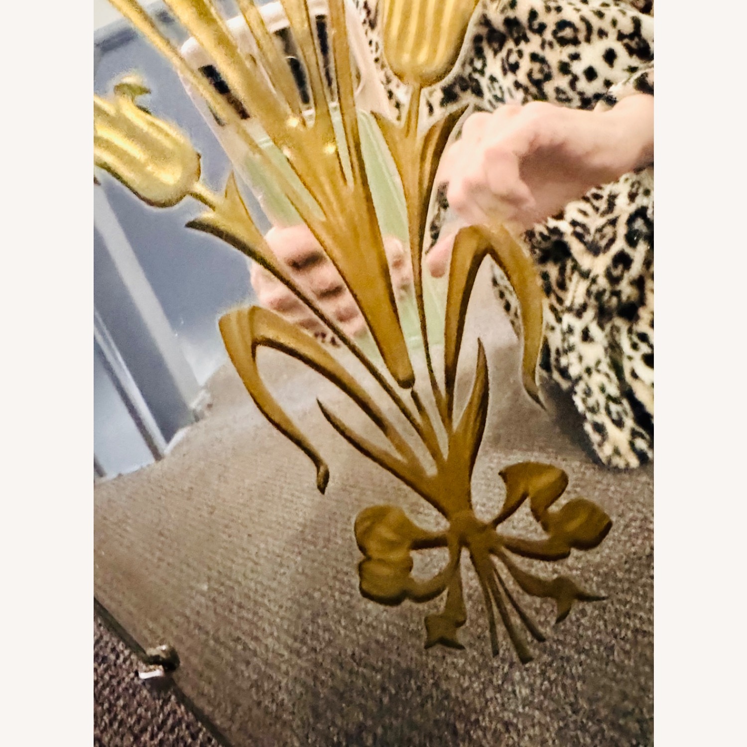 Large Vintage/Antique Etched Wall Mirror - image-22