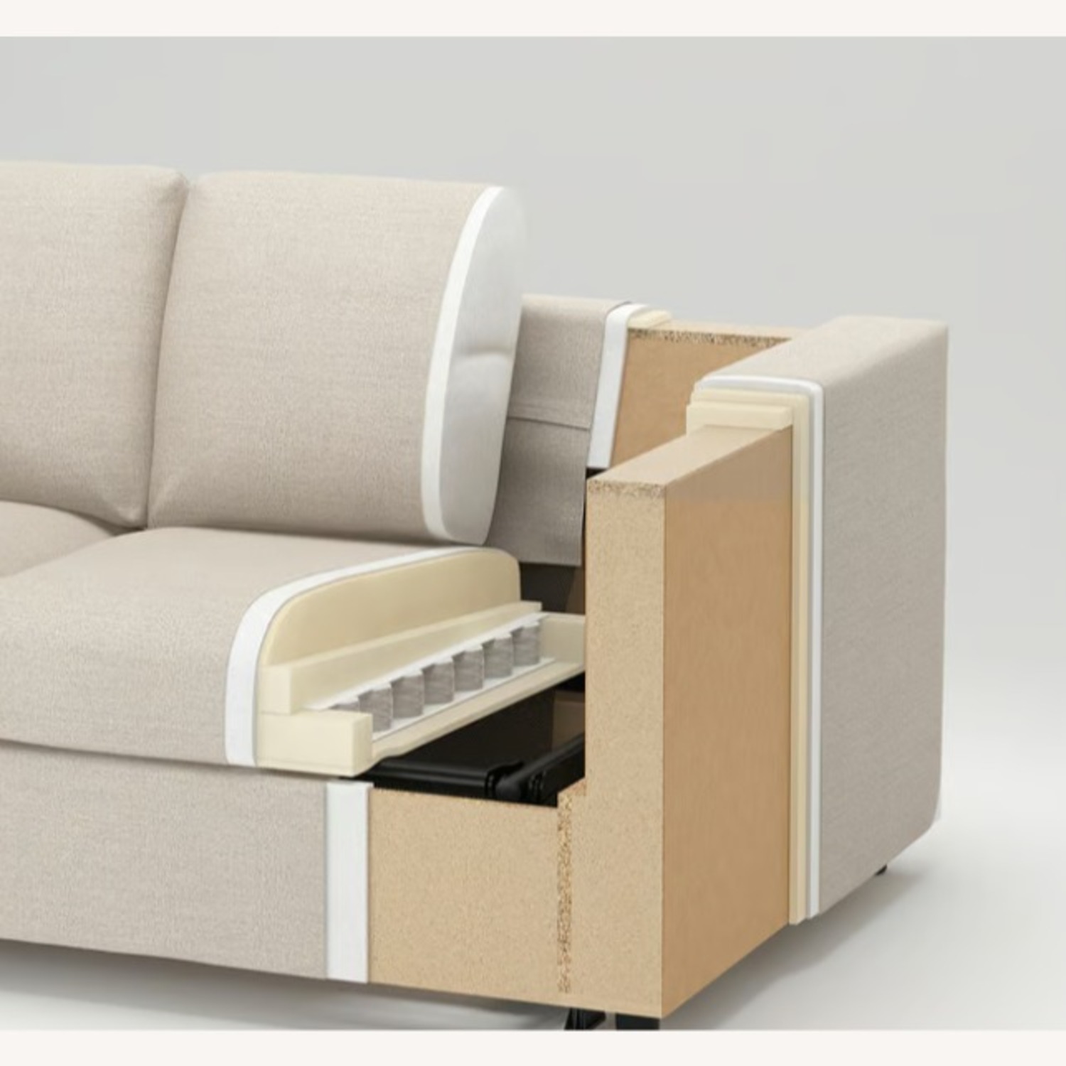 IKEA Finnala Natural Fabric 3+ Piece Sectional - image-5