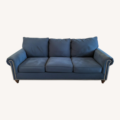 Used Bassett Chenille Fabric Couch for sale on AptDeco