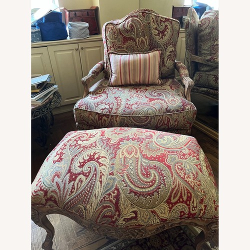 Used French Vintage-Style Armchairs 2 Plus Ottoman for sale on AptDeco