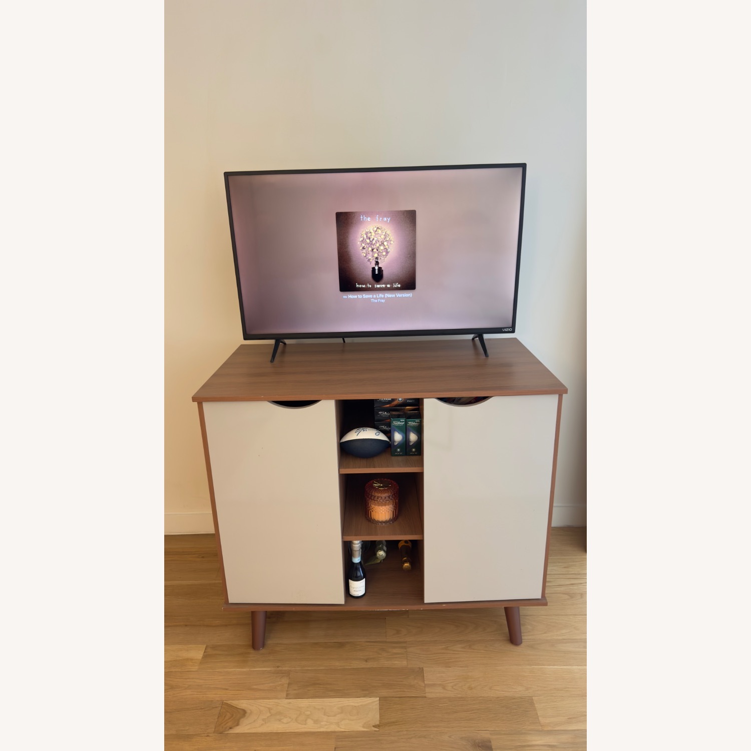 Manhattan Comfort Hampton Light Brown Wood Sideboard - image-1