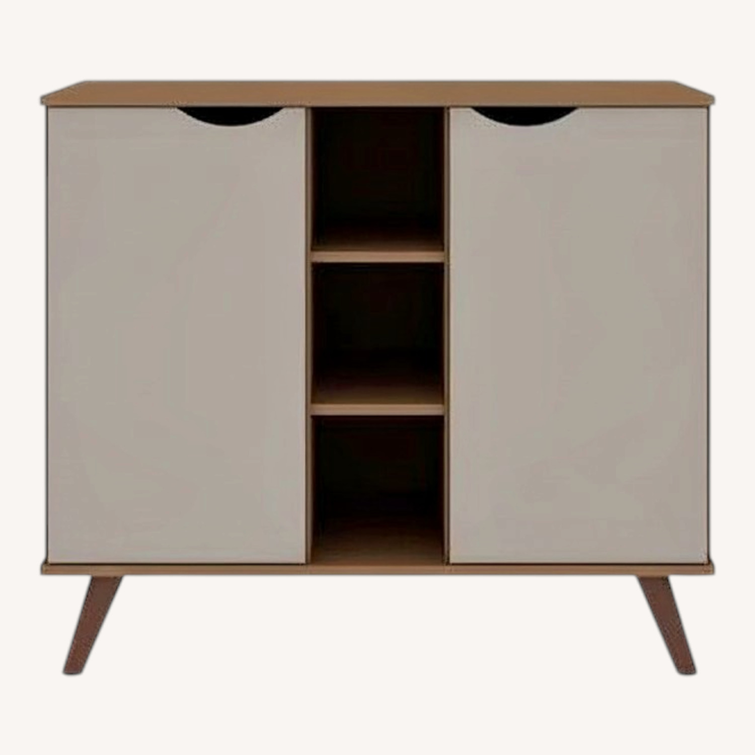 Manhattan Comfort Hampton Light Brown Wood Sideboard - image-0