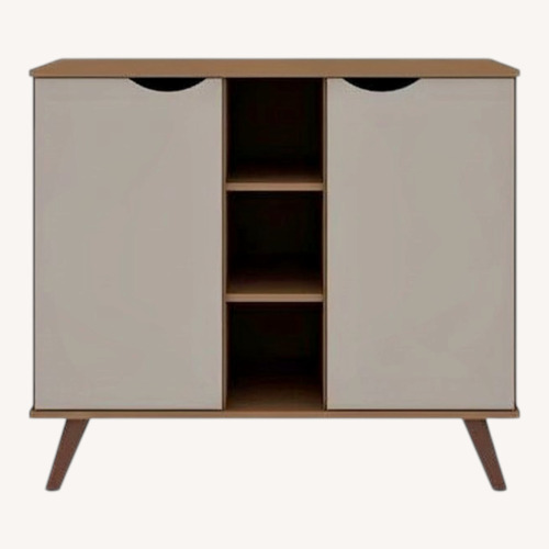 Used Manhattan Comfort Hampton Light Brown Wood Sideboard for sale on AptDeco