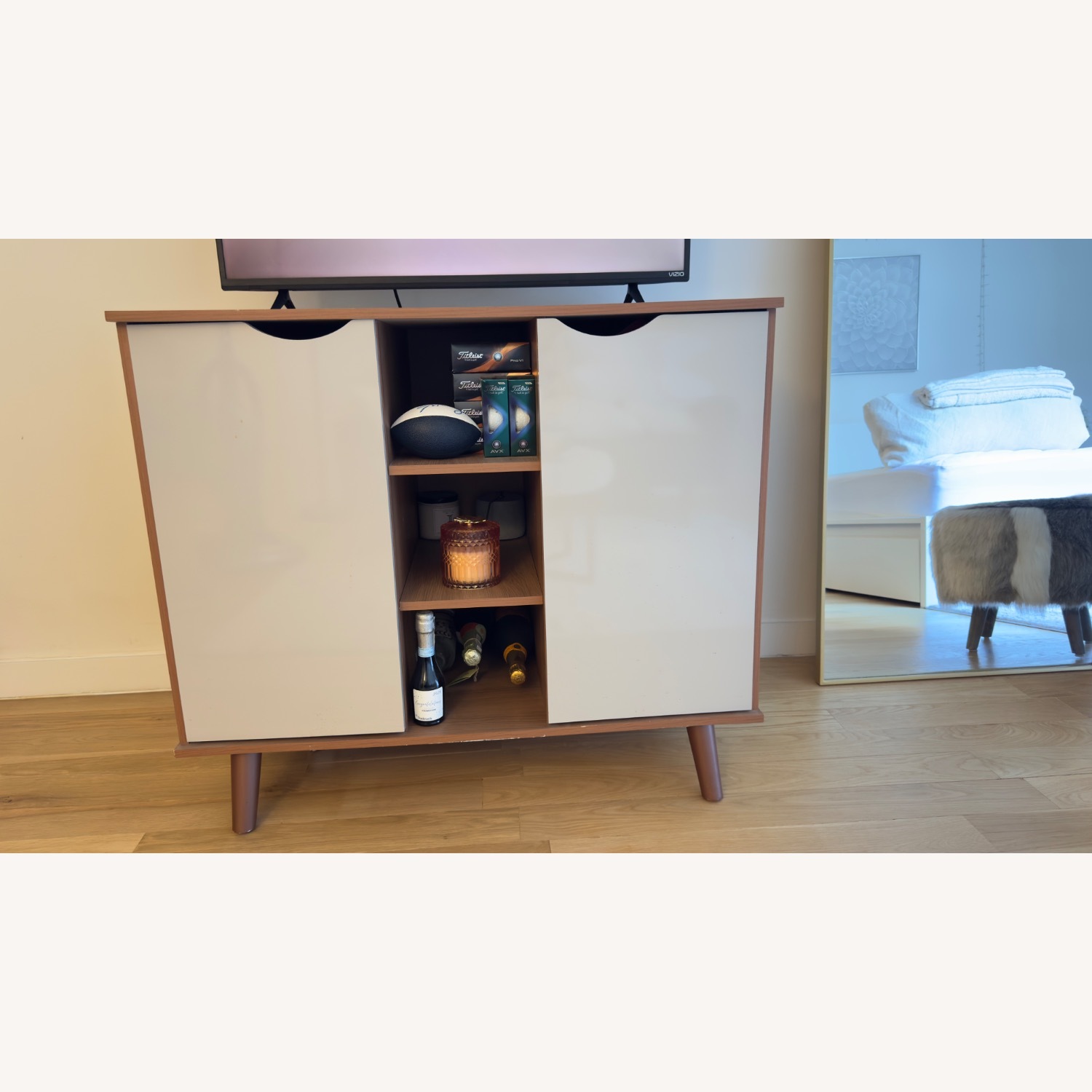 Manhattan Comfort Hampton Light Brown Wood Sideboard - image-2