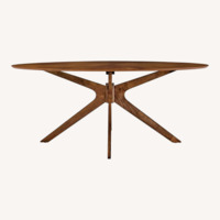 Modway Dark Brown Oval Wood Dining Table