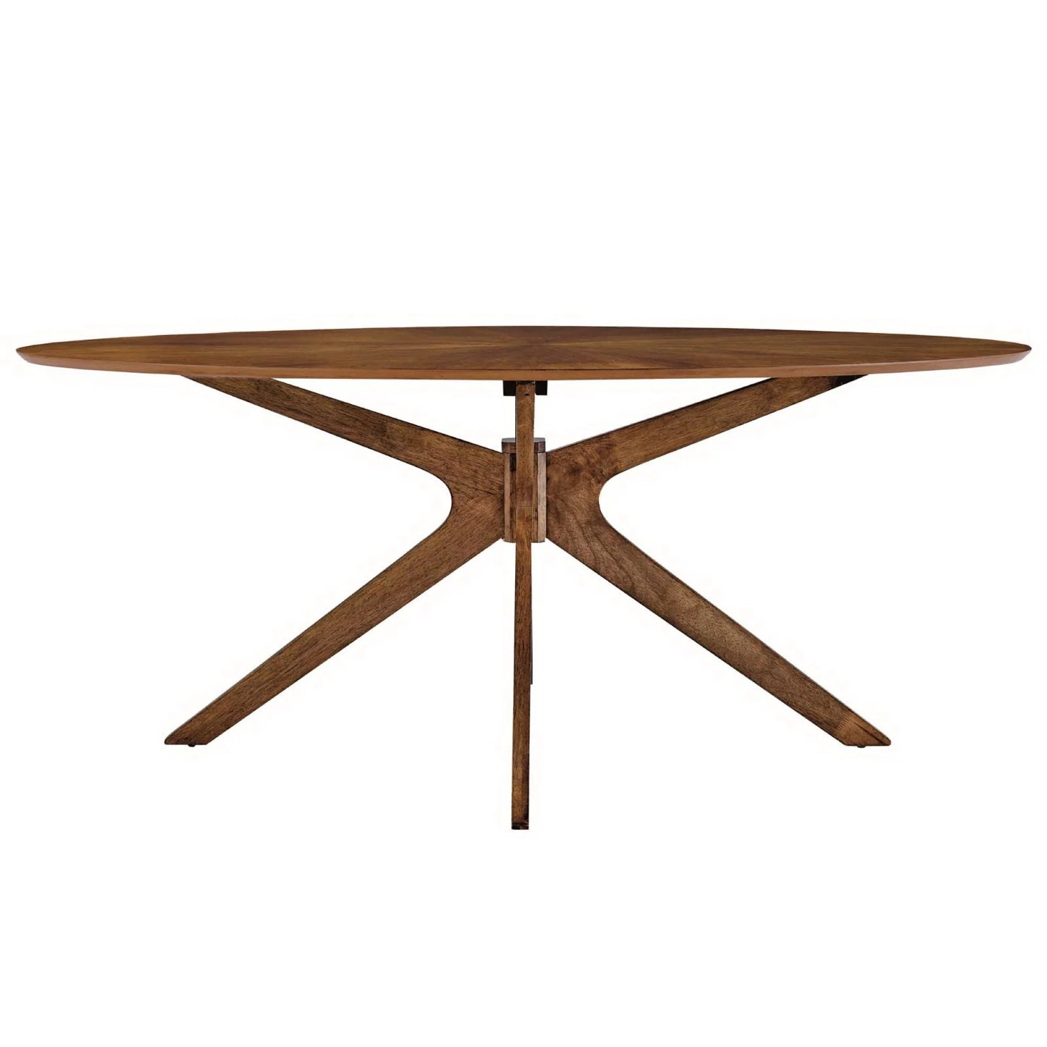 Modway Dark Brown Oval Wood Dining Table - image-7
