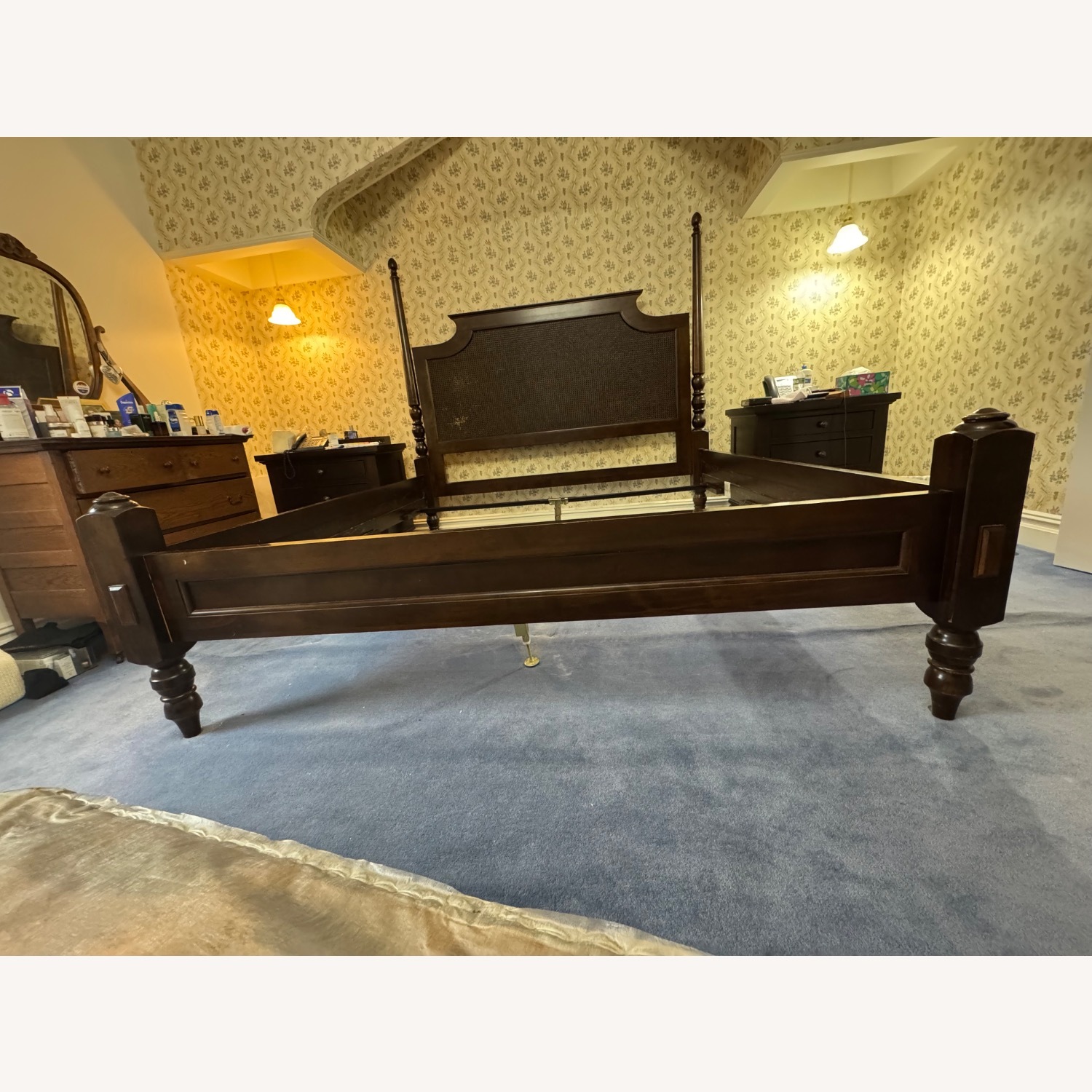 Restoration Hardware Dark Brown Wood Headboard - image-2