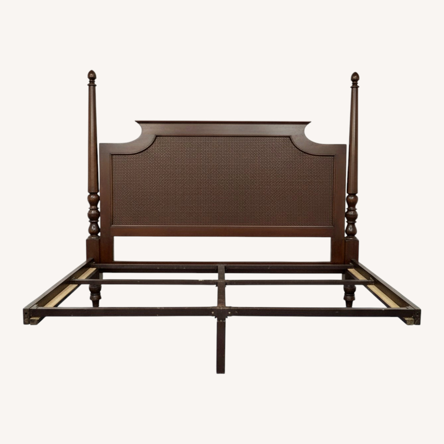 Restoration Hardware Dark Brown Wood Headboard - image-0