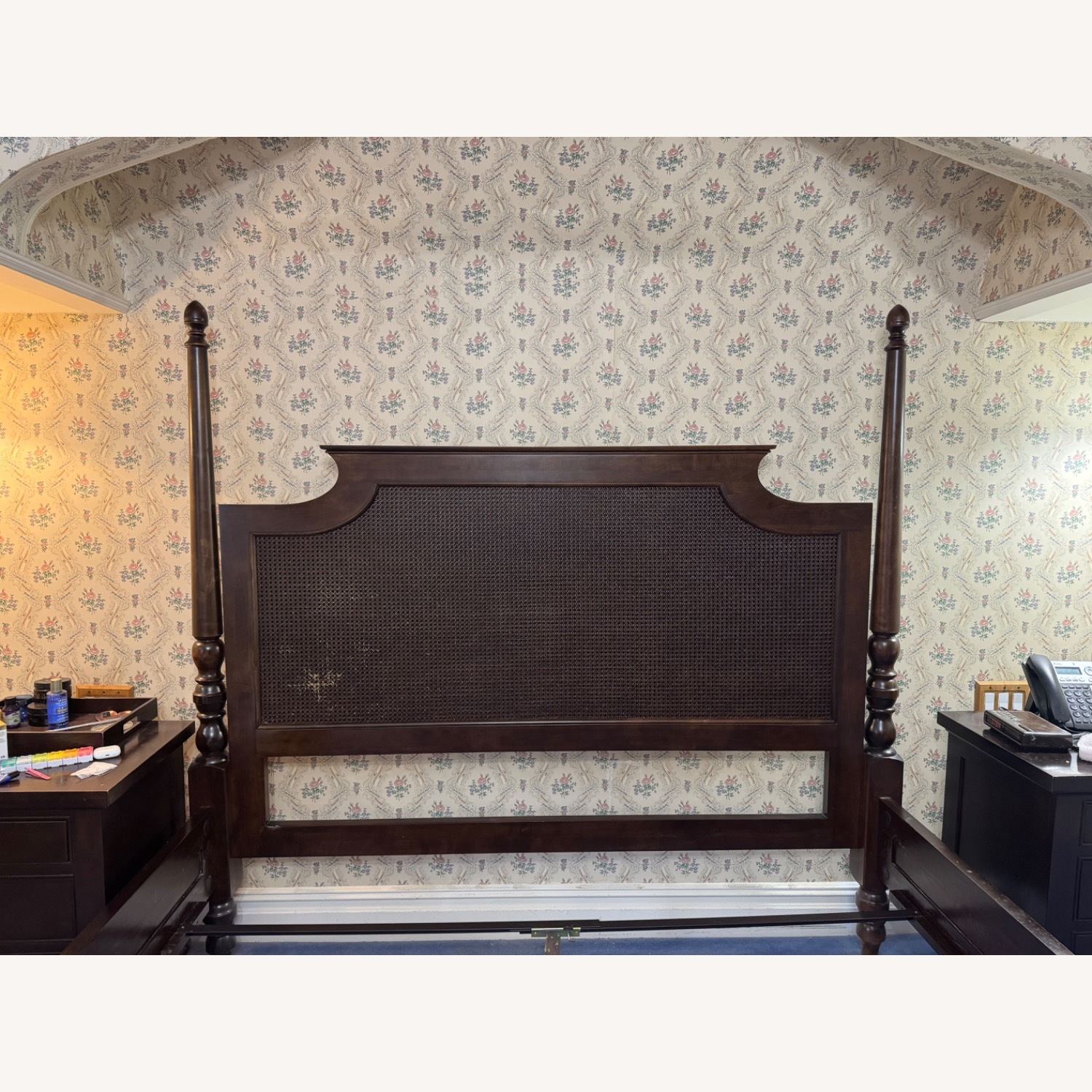 Restoration Hardware Dark Brown Wood Headboard - image-3