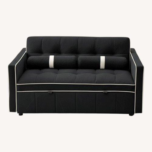 Used Wayfair Black Velvet Sleeper Sofa for sale on AptDeco