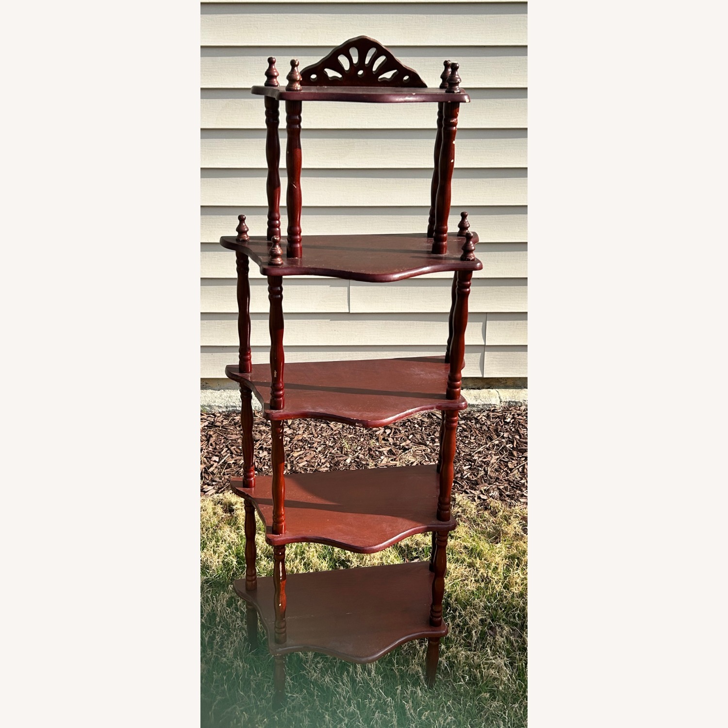 Vintage Cherry 5 Shelf Stand - image-3