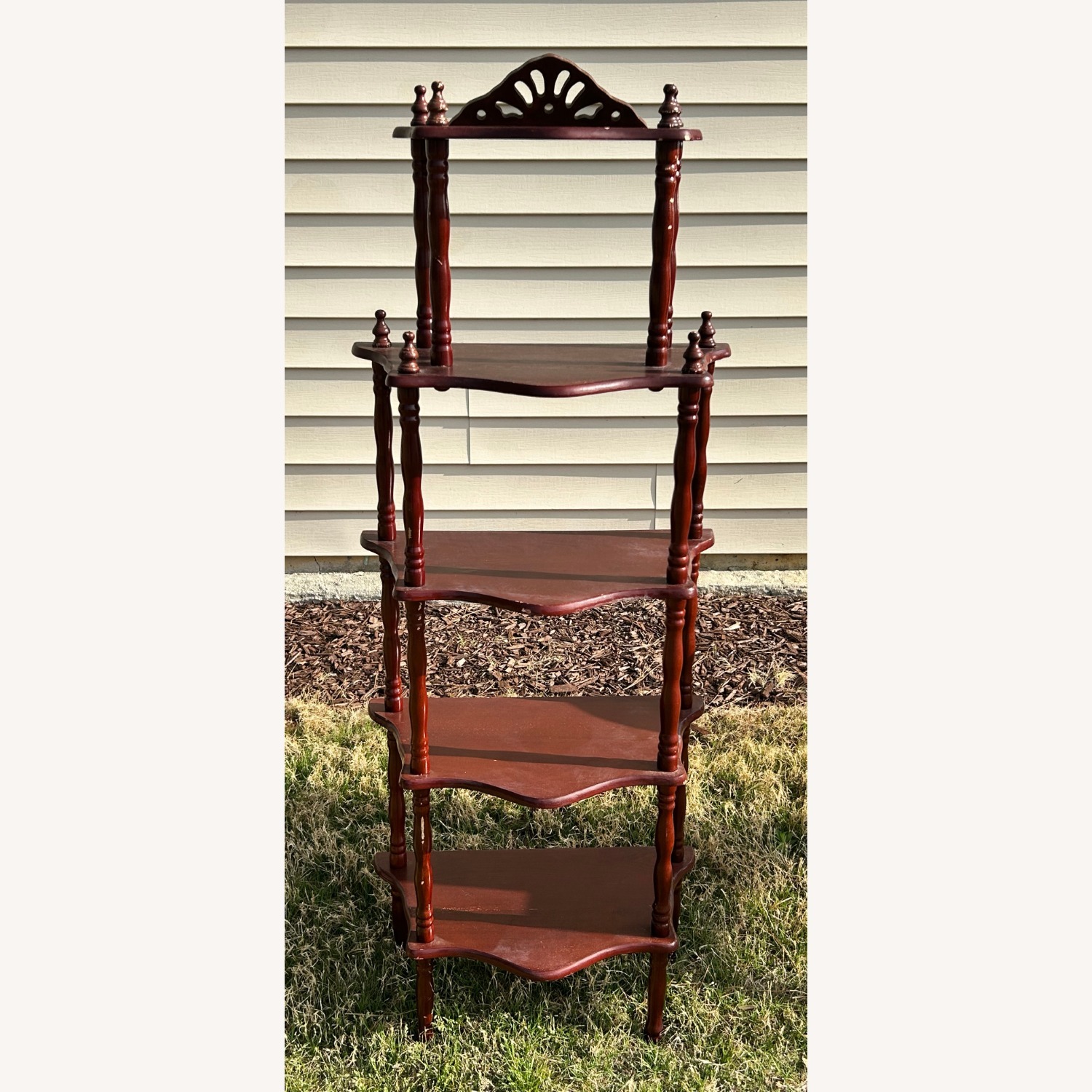 Vintage Cherry 5 Shelf Stand - image-1