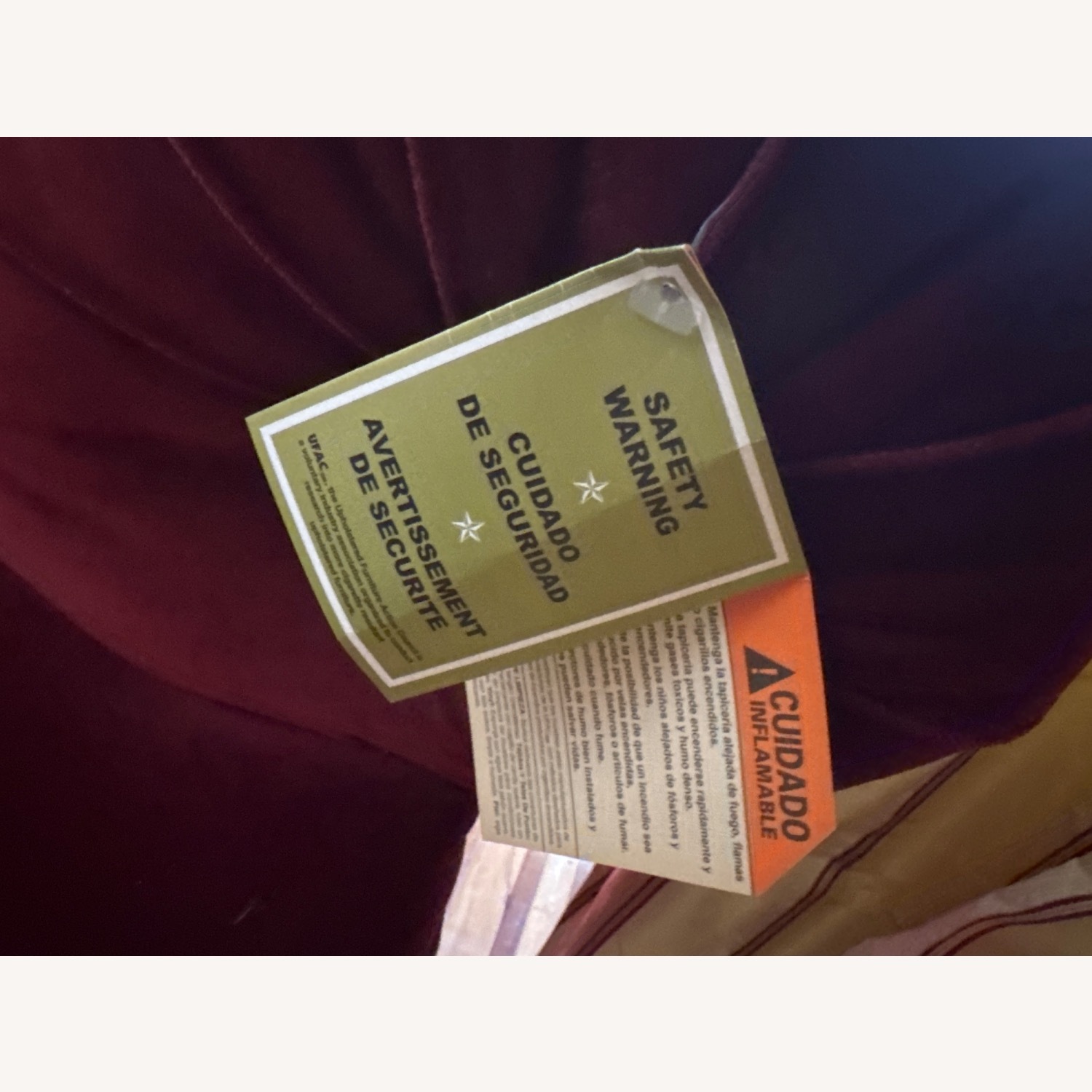 Ethan Allen Red 3+ Seater Sofa - image-3