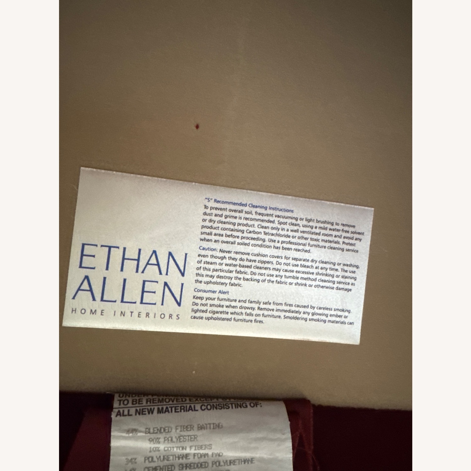Ethan Allen Red 3+ Seater Sofa - image-4