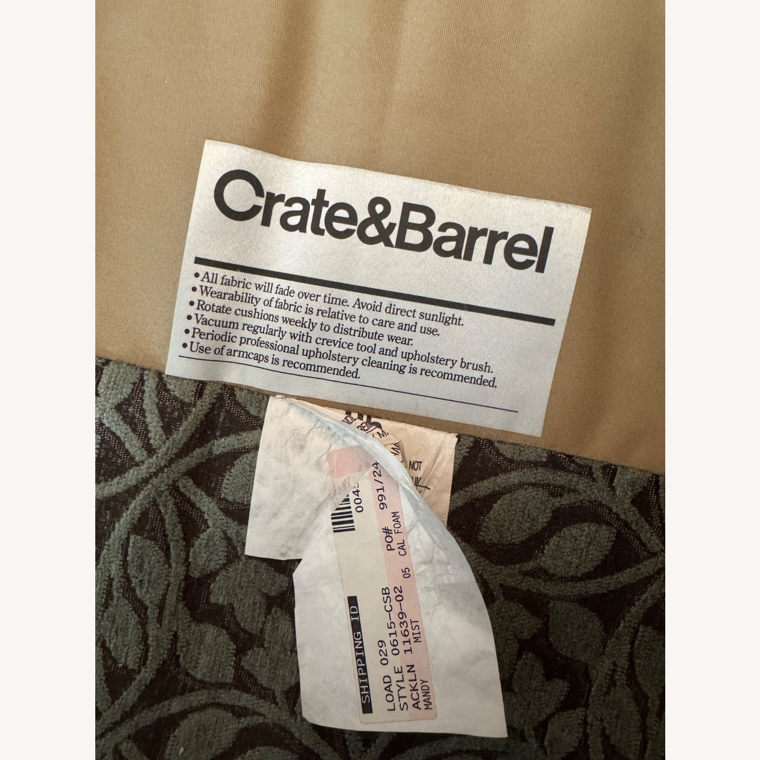 Crate & Barrel Mandy Mist Swivel Chair - image-6