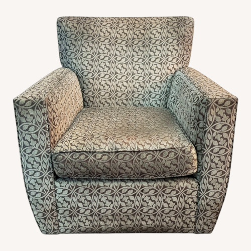 Used Crate & Barrel Mandy Mist Swivel Chair for sale on AptDeco