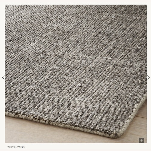 Used Restoration Hardware Dark Gray Area Rug 8' x 10' for sale on AptDeco