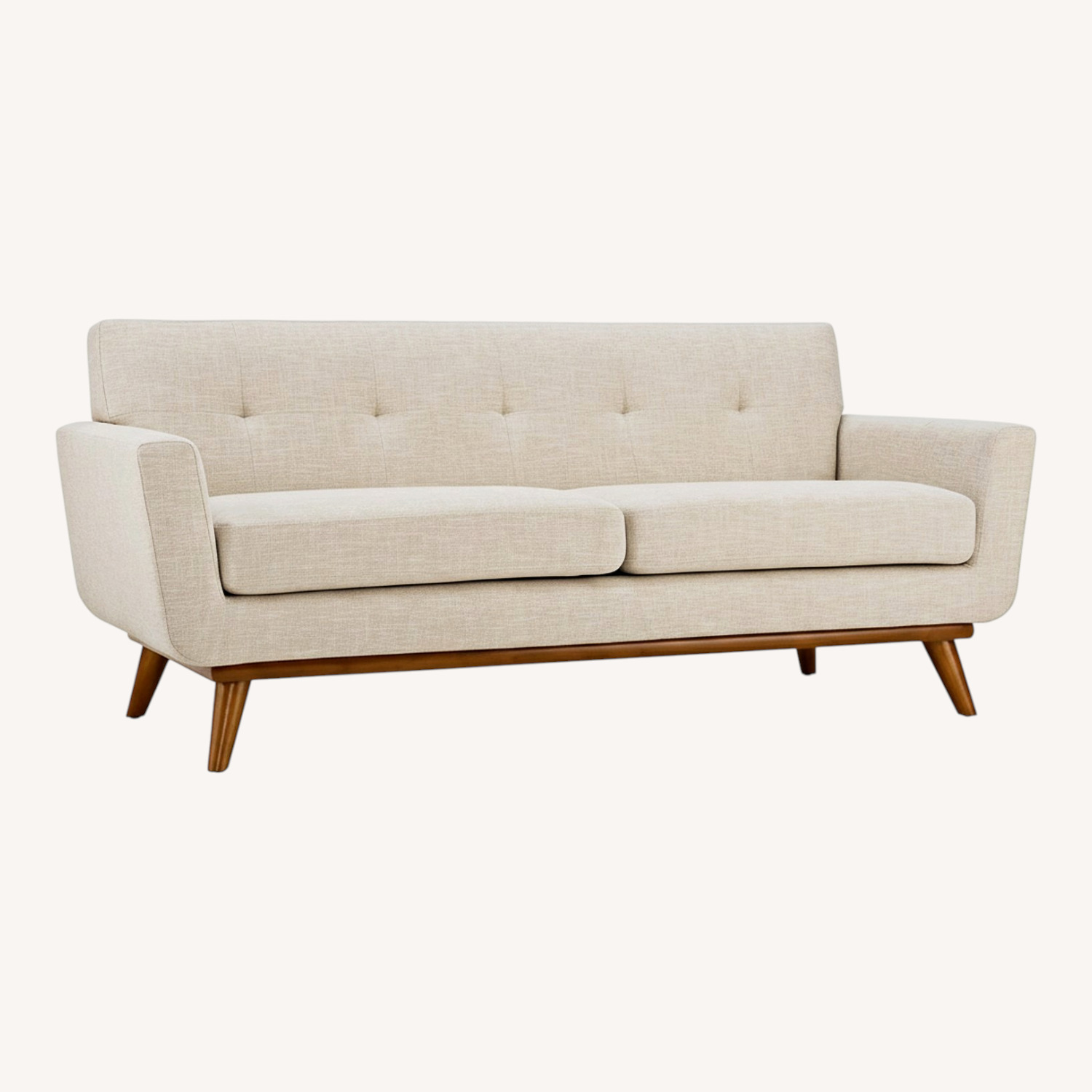 Engage Upholstered Fabric Loveseat in Beige - image-0