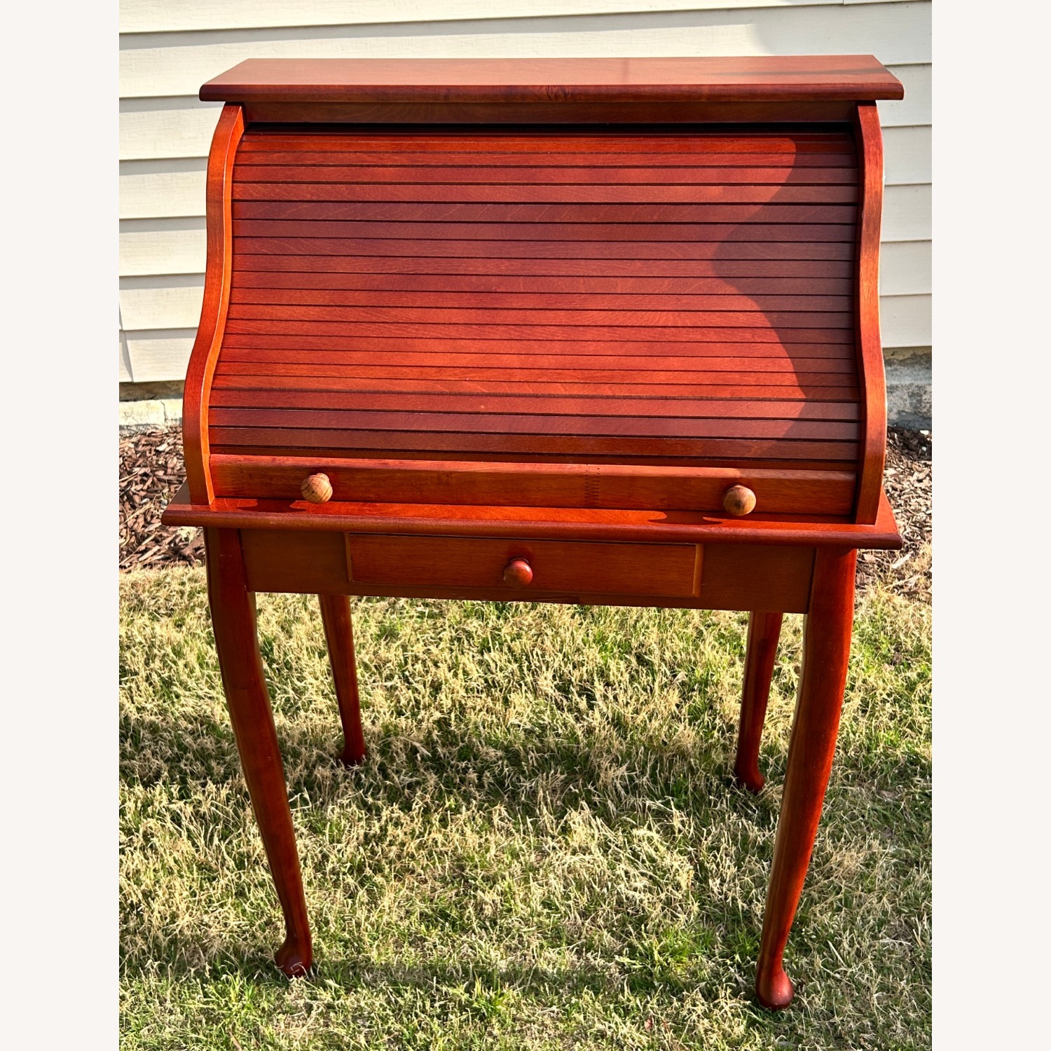 Antique Maple Wood Desk - image-1