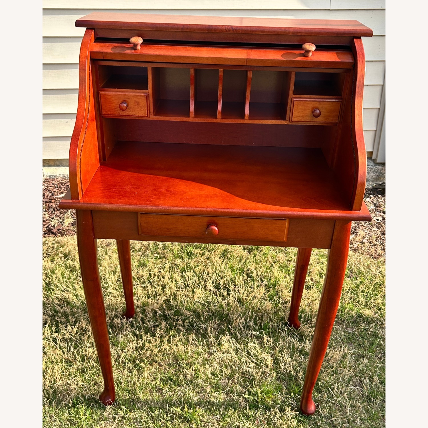 Antique Maple Wood Desk - image-3