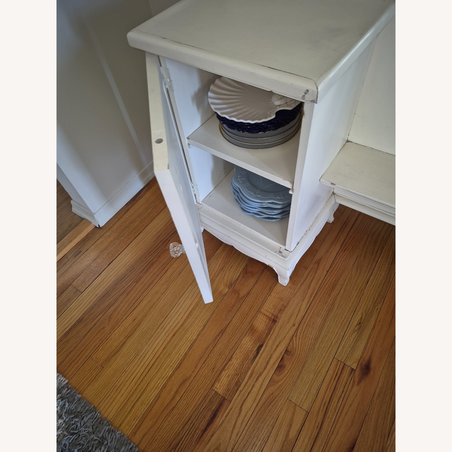 Vintage/Antique White Wood Sideboard - image-4