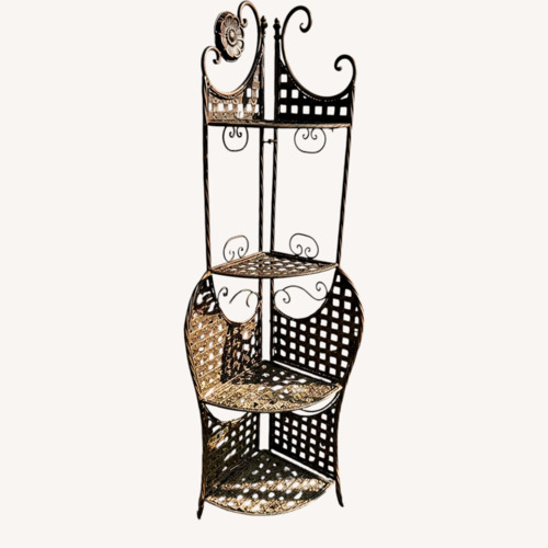Used Antique Metal Bookcase / Plant Stand for sale on AptDeco