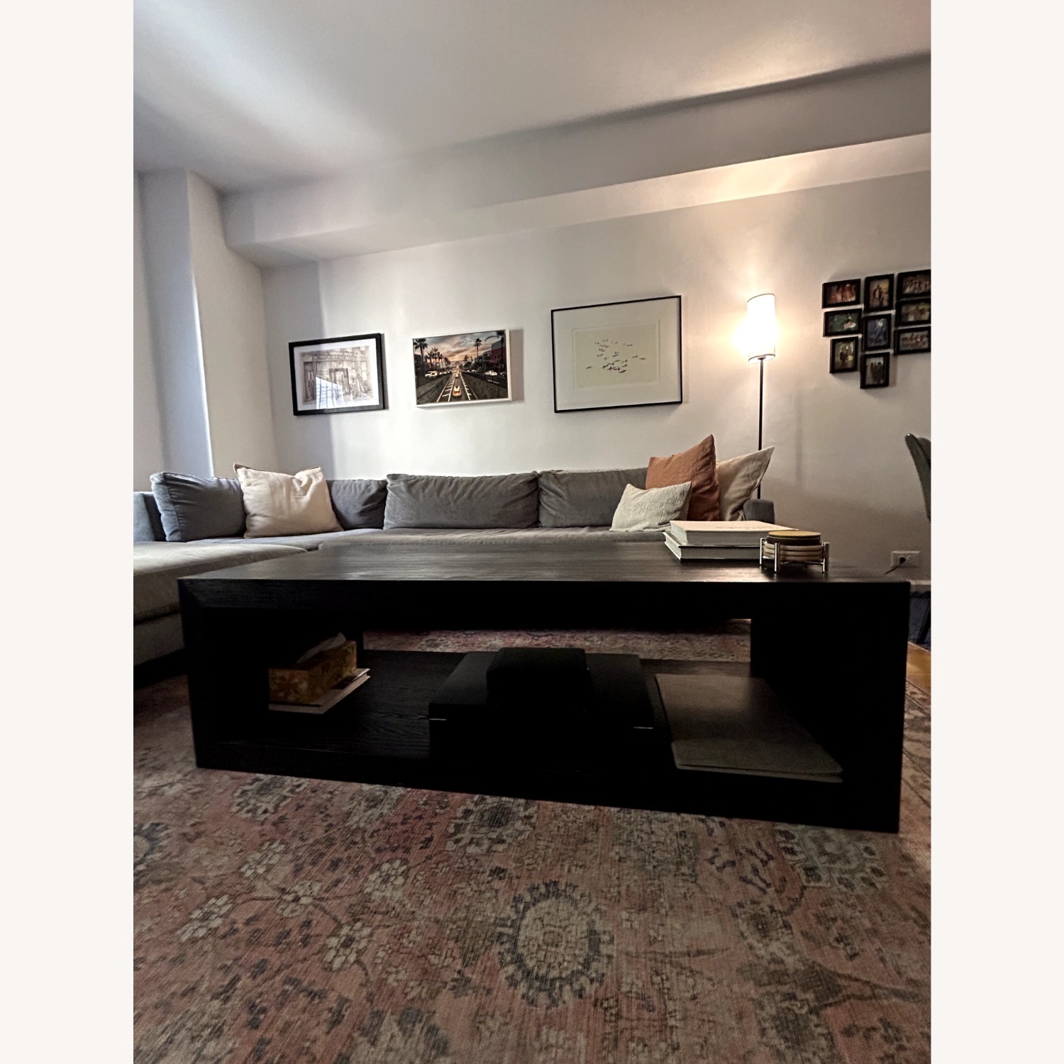 Pottery Barn Folsom Dark Brown Wood Coffee Table - image-3