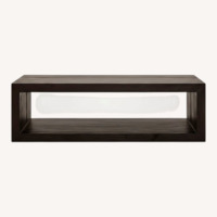 Pottery Barn Folsom Dark Brown Wood Coffee Table