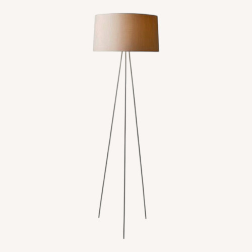 Used Design Within Reach Tripod Natural Fabric Floor Lamp for sale on AptDeco